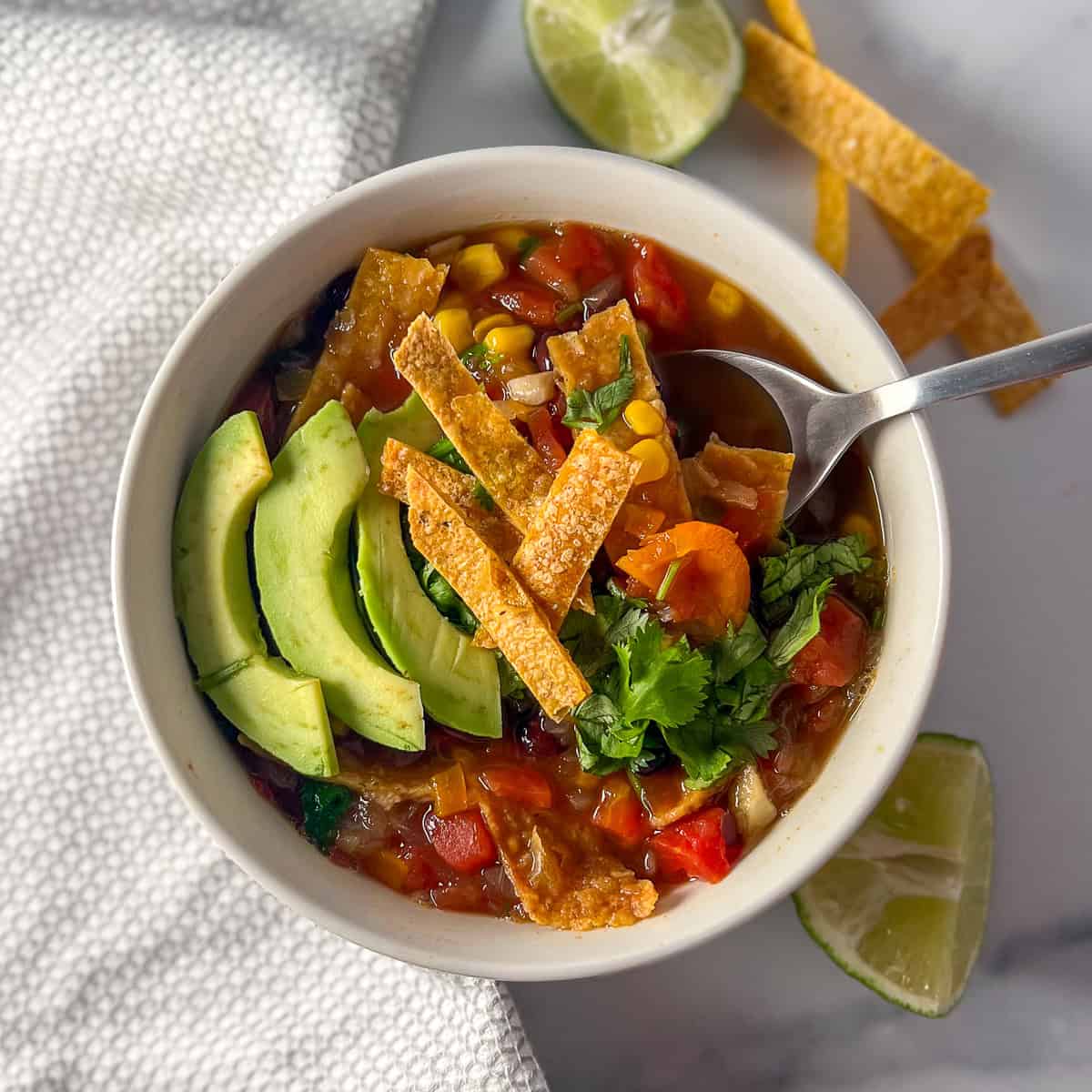 Spicy Plant-Based Black Bean Tortilla Soup for a Cozy Meal